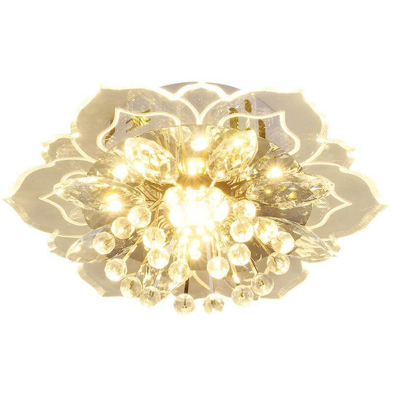 Skanto | GlowPetal LED Krystall Taklampe | Blomsterformet | Moderne Design | Energisparende | Dekorativ Belysning