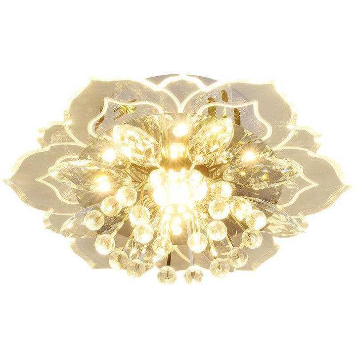 Skanto | GlowPetal LED Krystall Taklampe | Blomsterformet | Moderne Design | Energisparende | Dekorativ Belysning