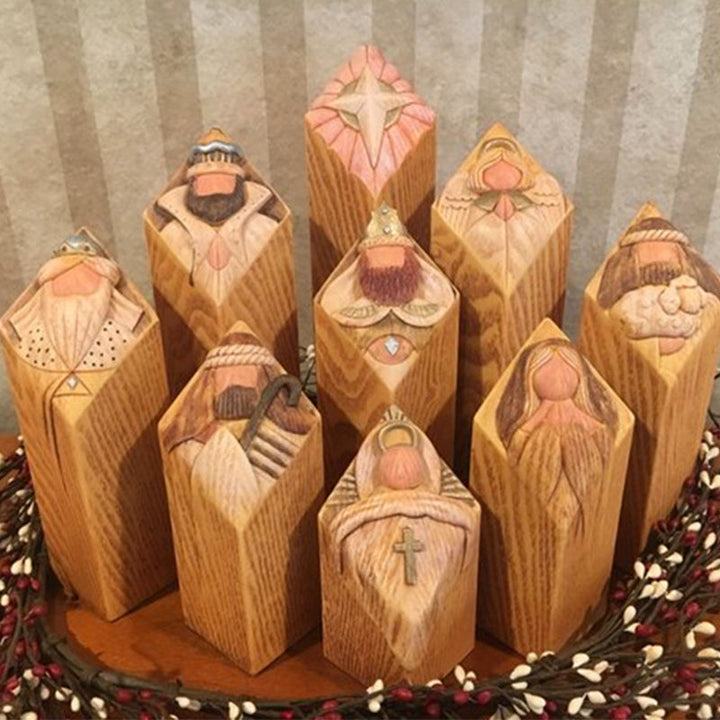 Skanto | Himmel Nativitets Tre Søyler Statuer