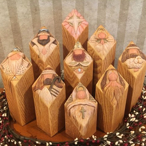 Skanto | Himmel Nativitets Tre Søyler Statuer
