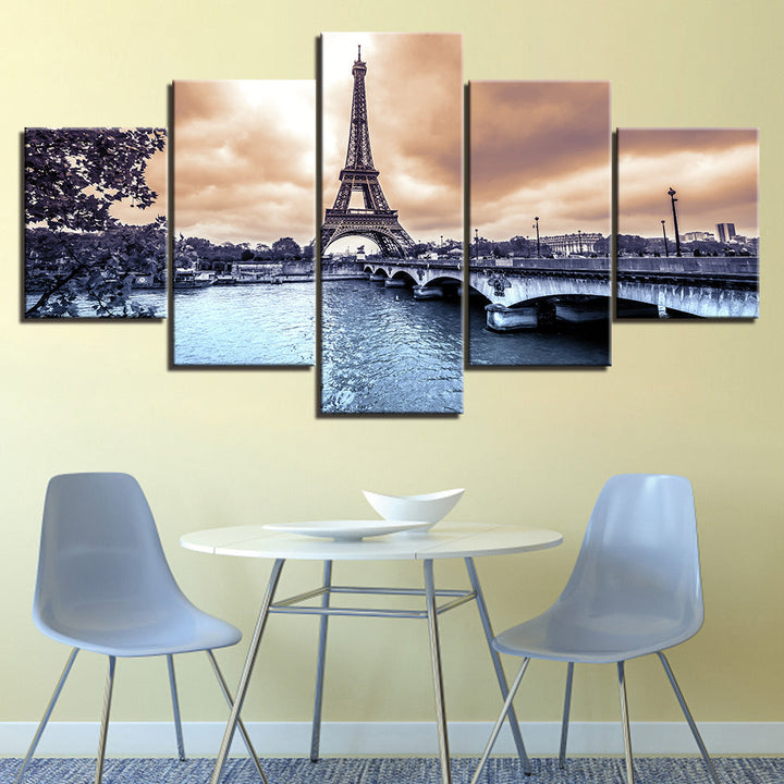 Paris, Min By - Lerret Veggkunst Maleri