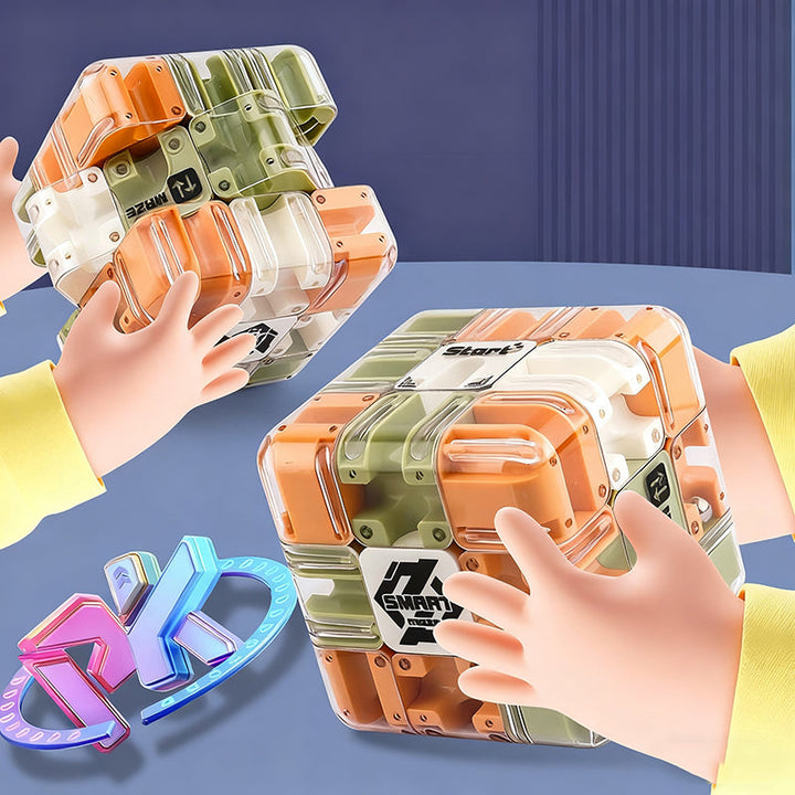 Skanto | Stor Labyrint 3D Puslespill Kubus - Engasjerende Utdanningsleke