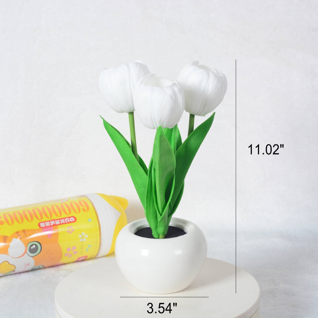 Skanto | Moderne Kreativ Simulering Tulipan Peony LED Nattlys Bordlampe