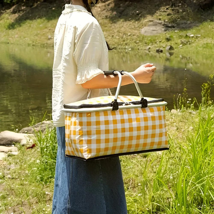 Skanto | Sammenleggbar Rutete Picknickkurv