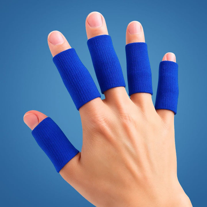 FlexiGuard | Fingerbeskyttelsessleeves – Skadeforebygging – Pustende, tettsittende passform – Holder sår og bandasjer på plass – Sport- og hverdagskomfort Skanto