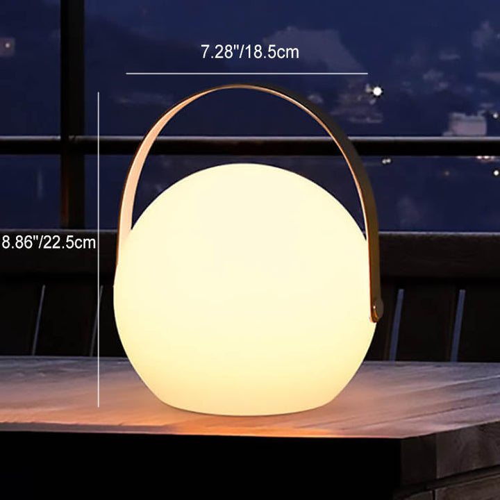 Moderne Enkelhet Plast Rund Kvadratisk Hånd LED Bordlampe For Utendørs Terrasse | Skanto
