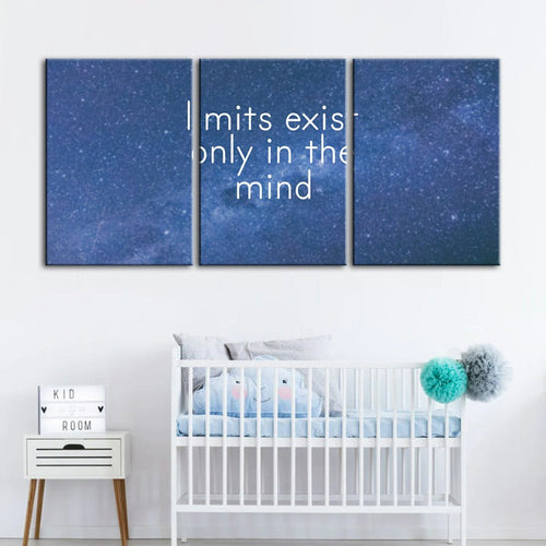 Galaxy Motivation-Canvas Veggkunst Maleri 3 Deler