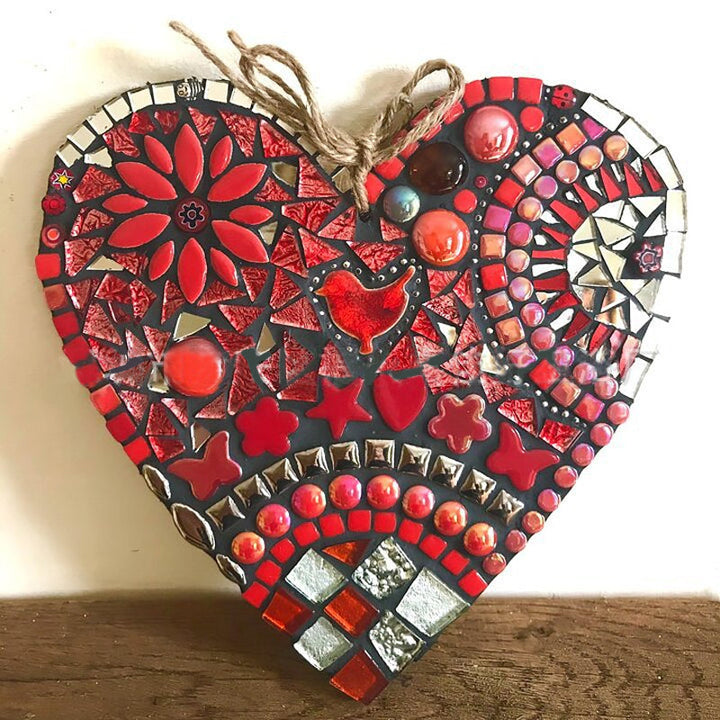 Large Garden Mosaic Heart Decoration | Skanto