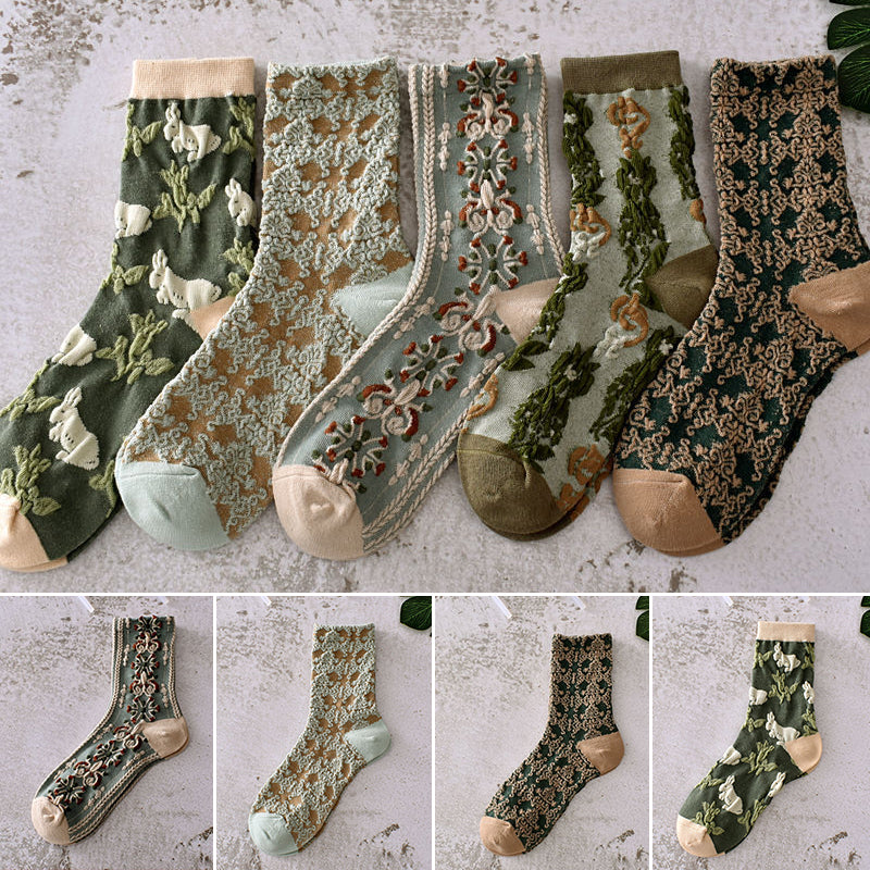 Skanto | Kvinne Floral Bomull SOKKER