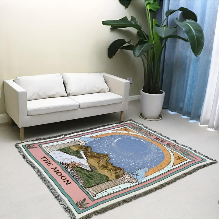 Skanto | Moon Tarot Tapestry Blanket