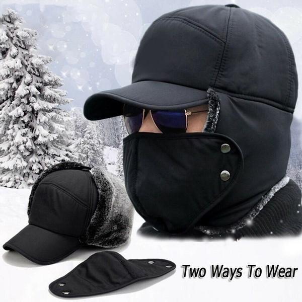 Skanto | Unisex vindproof & varm & ørebeskyttelse & ansiktsbeskyttelse hatt