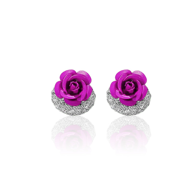 Skanto | Blå Rose Stud Øredobber