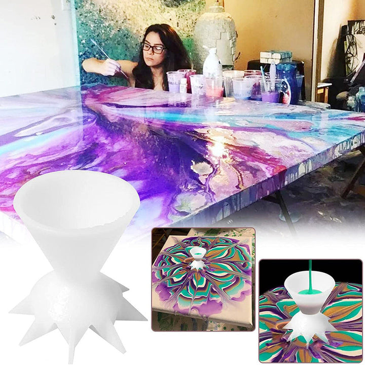 Skanto | Pouring Colors Flower Split Art Cup