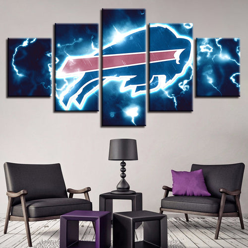 Raserte Buffalo Bills 5-delt lerretsbilde