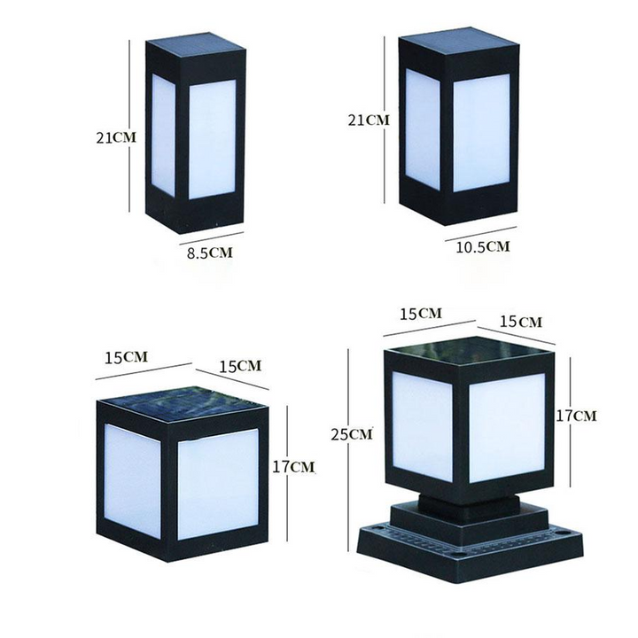 Skanto | Solar LED hage lampe i firkantet design – dekorativ utendørs belysning for stier og terrasse