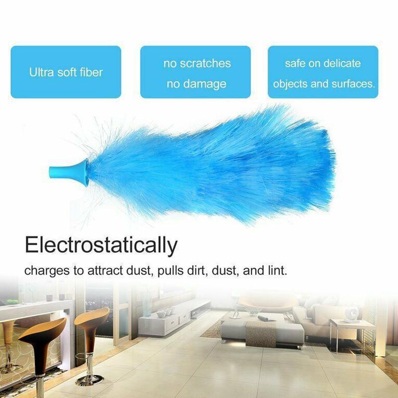 360° Rotérbar elektrisk spinne duster motorisert støvstav med 2 børster | Skanto