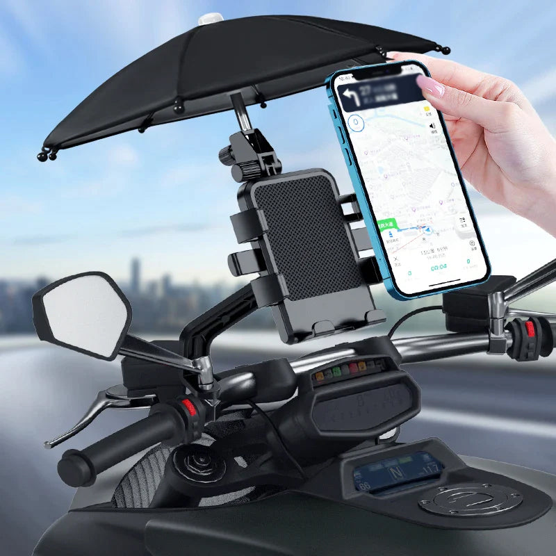 Skanto | Motorsykkel Telefonholder med Paraply