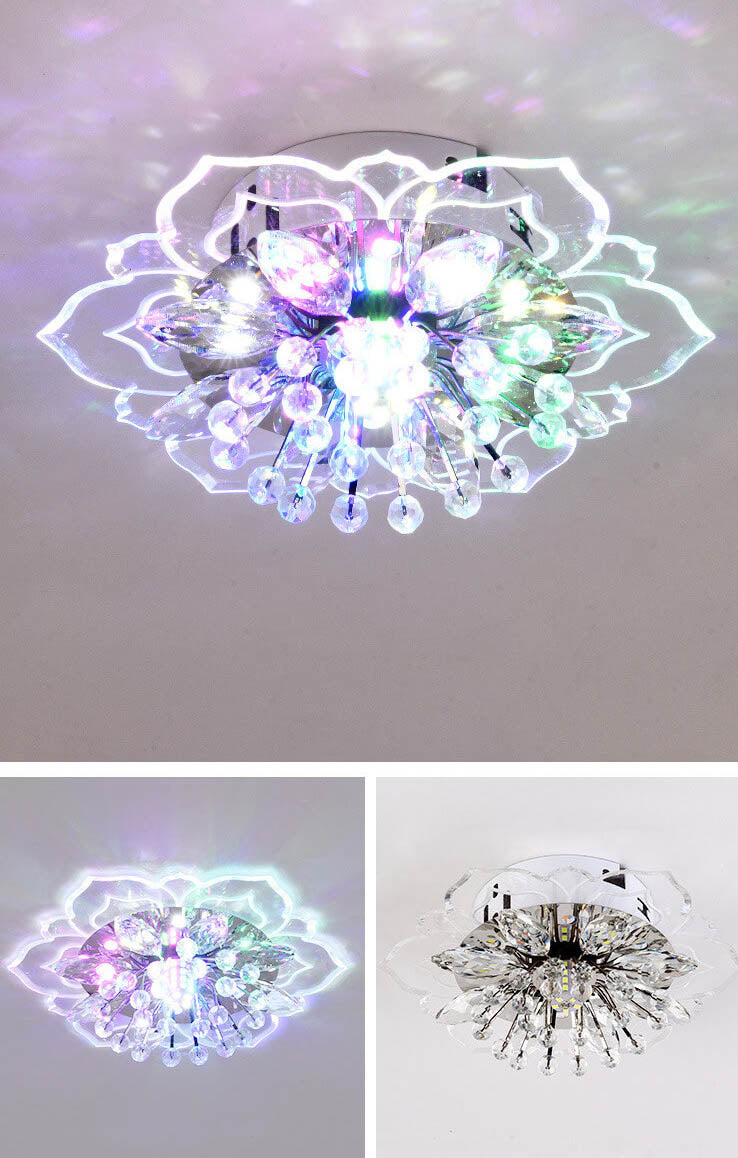 Karnz GlowPetal | LED krystall stift lampe | Blomstform, RGB Fargeveksling & energieffektiv