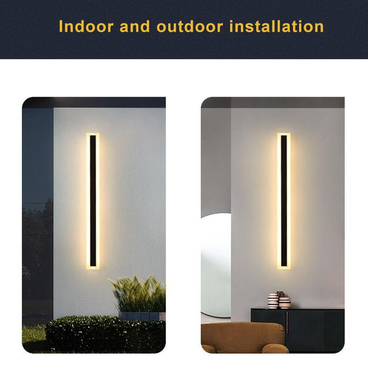 Skanto | Minimalistisk Utvidet Stangformet 1-Lys LED Akryll Utendørs Vanntett Vegglampe