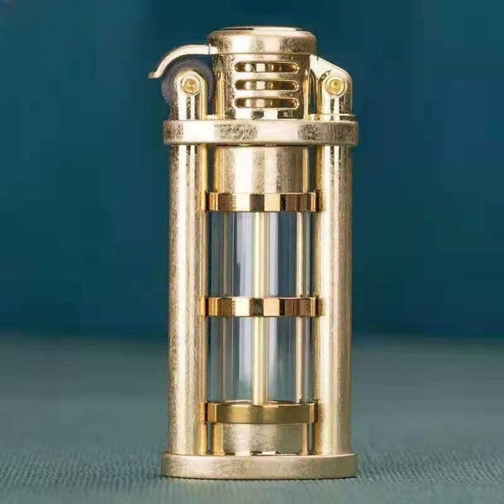 Transparent vindtett Metall Kerosene Flamme Fusjon Lighter | Skanto