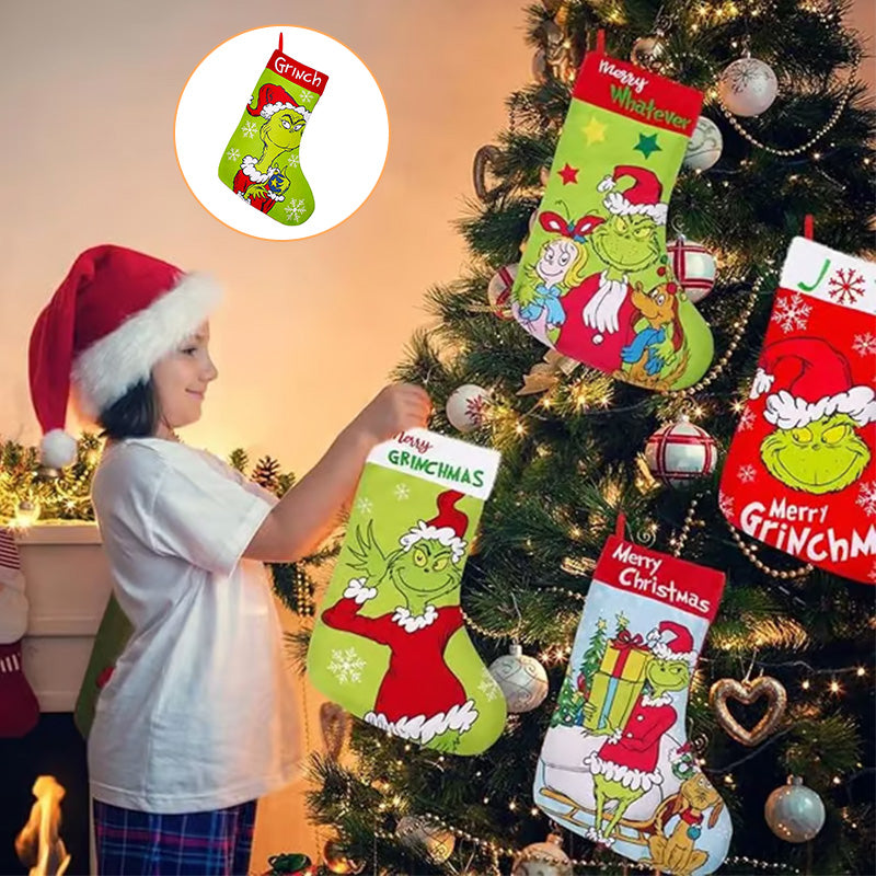 Skanto | Grønn julestrømpe juledekorasjoner