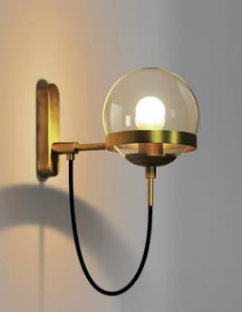 Elegant Retro Vegg Glass Ball Lampe | Skanto