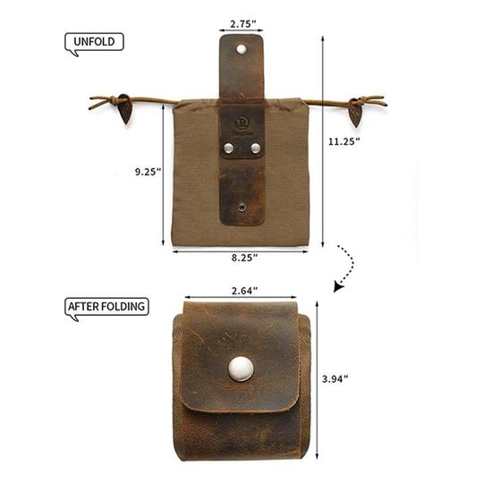 Dimoohome™ Lærrete og kanvas bushcraft bag | Skanto