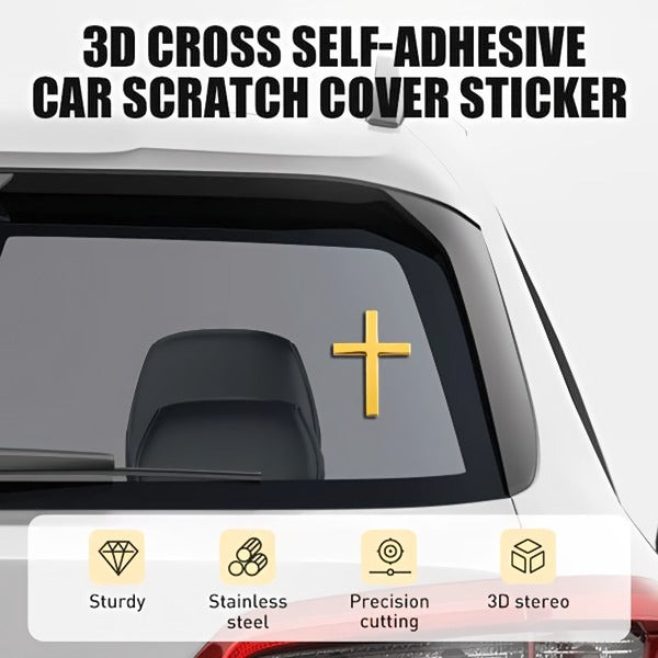 Skanto | ️ 3D Kryss Metall Jesus Kristus Kors Merke StickerBil Anti-Scratch Sticker