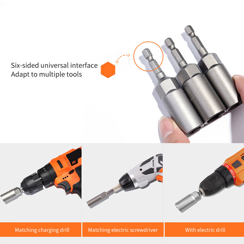 Skanto | Ekstra Dyp Hex Bit Socket Bolt Nut Driver Bit Sett