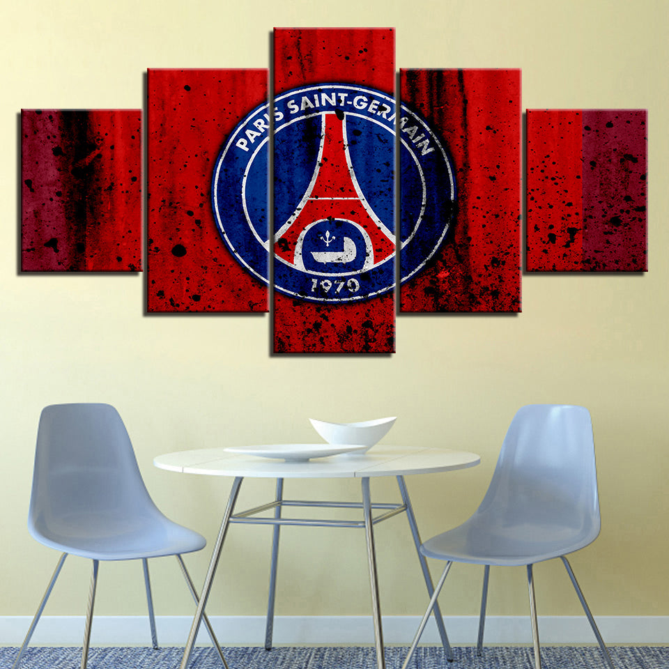Paris Saint-Germain - Lærred Veggkunst Maleri