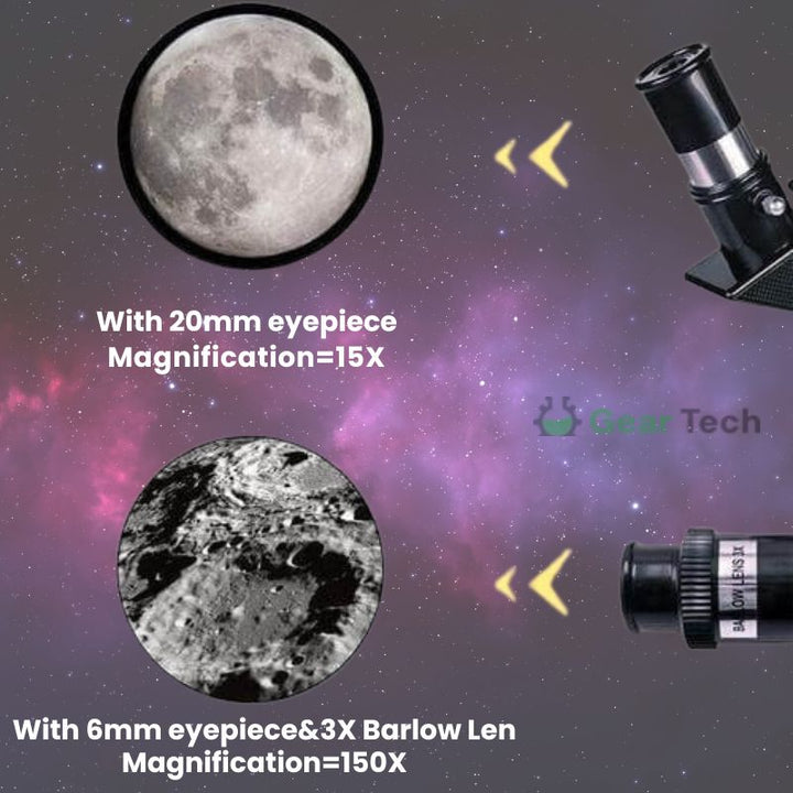 Skanto | Profesjonelt Astronomisk Teleskop | 70mm Apertur, 300mm Brennvidde & Enkel Oppsett for Stjernekikking og Naturutforskning