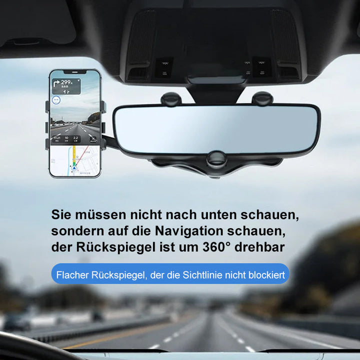 Skanto | Multifunksjonell Roterbar Bil Bakspeil Telefonholder