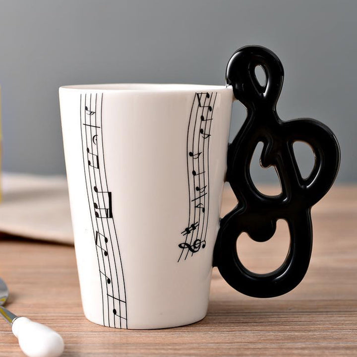 Musikernes keramiske kaffekopp, musikinstrumenthåndtak kopp | Skanto