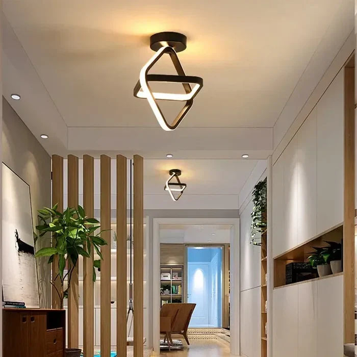 Moderne LED Taklampe med Dobbelt Ringdesign - Twilight Rings | Skanto