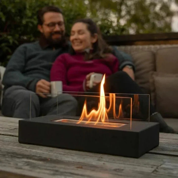 Skanto | Bordtoppepeis med s'mores-sett – bærbar mini peis for innendørs/ utendørs bruk