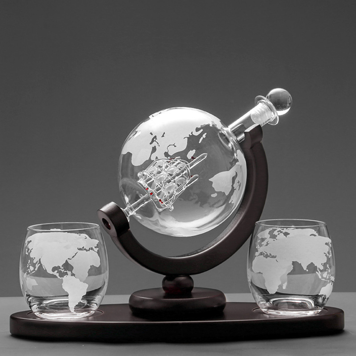 Skanto | AtlasWhisk | Whiskey Globe Set Premium Drikkeglass for Entusiaster