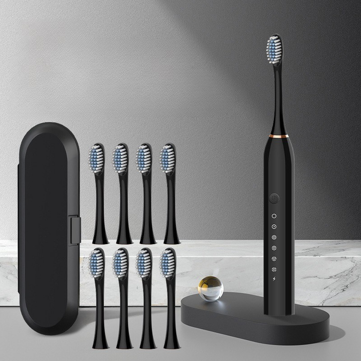 Skanto | GlowSmile Sonic Tannbørste – Oppladbar med 5 Moduser og 8 Børstehoder