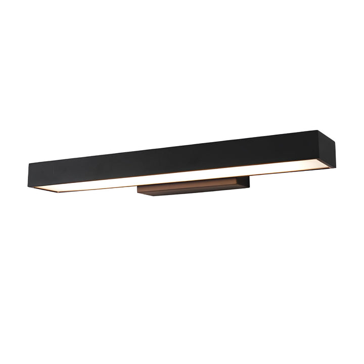 Moderne LED-vegglampe med bevegelsessensor og svart hus