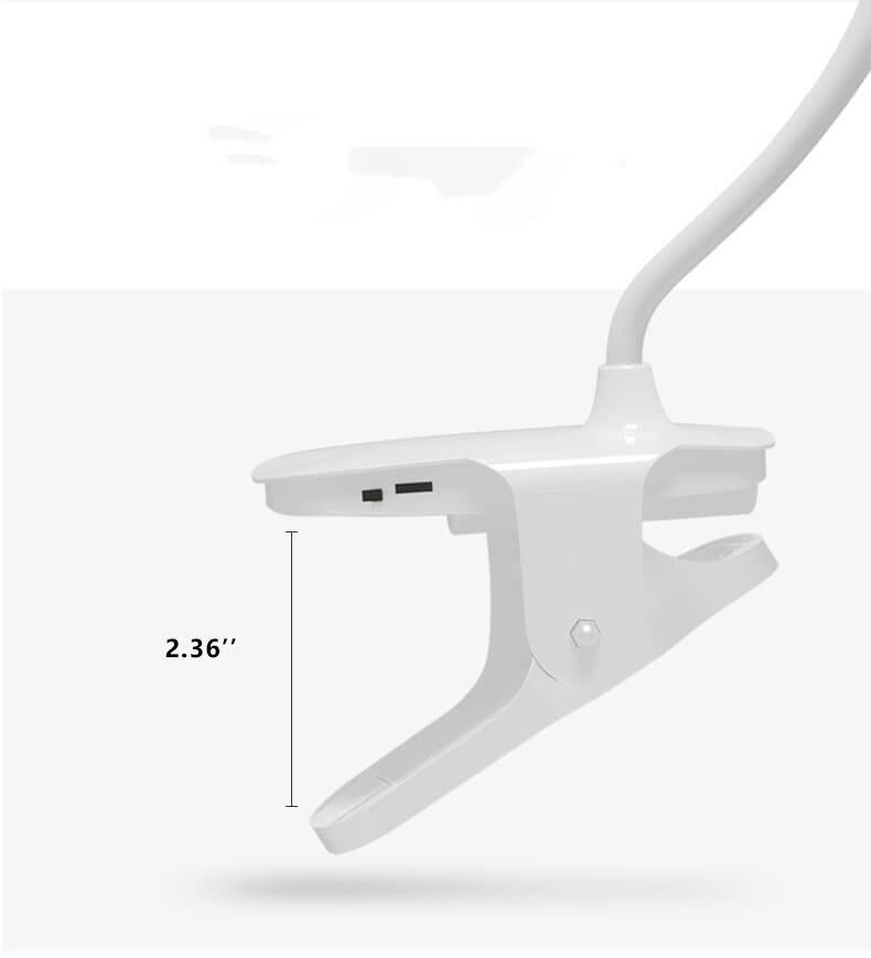 Skanto | Enkel LED Clip Skrivebordlampe Oppladbar Øyebeskyttelse Nattlys