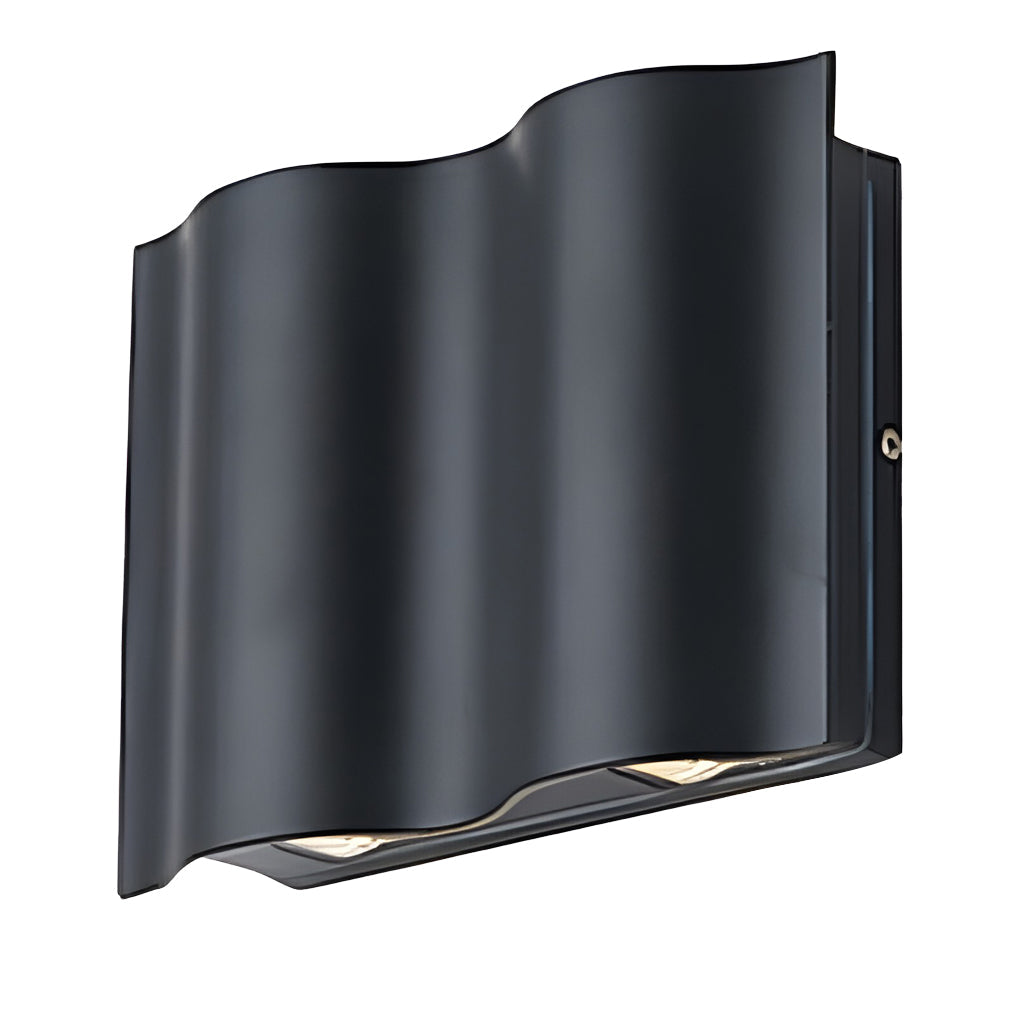Moderne svart LED-Wandleuchte for Außenbereich