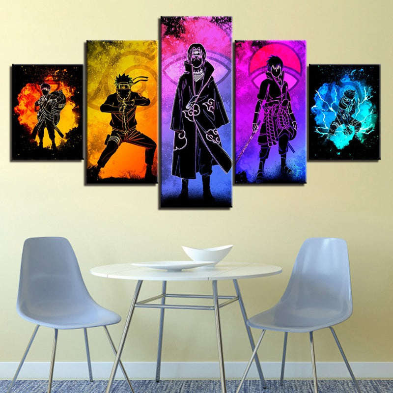 5 Pcs Naruto Anime - Canvas Wall Art Painting | Skanto