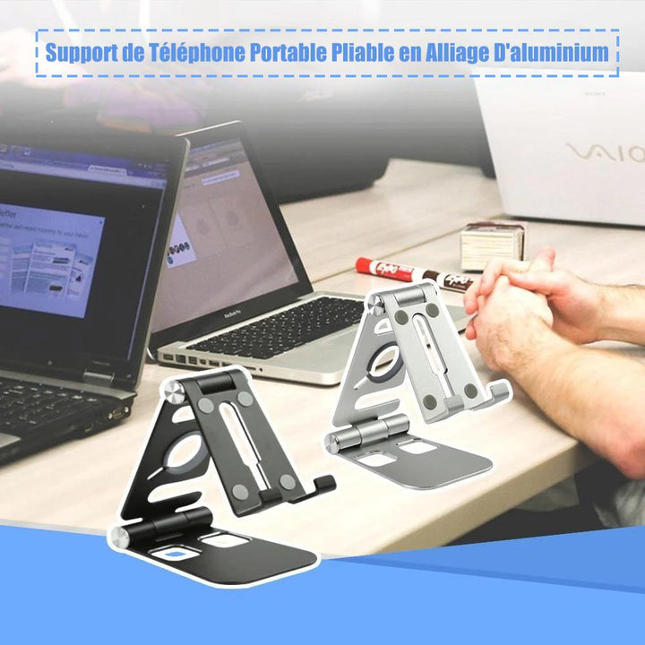 Multi-Fold Smartphone Stand i Aluminiumlegering | Skanto