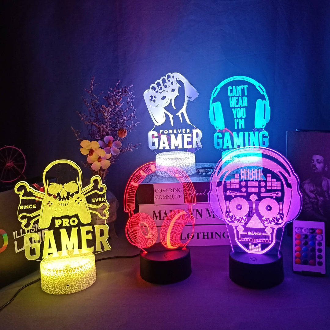 Gamer 3D LED-lamper | Skanto