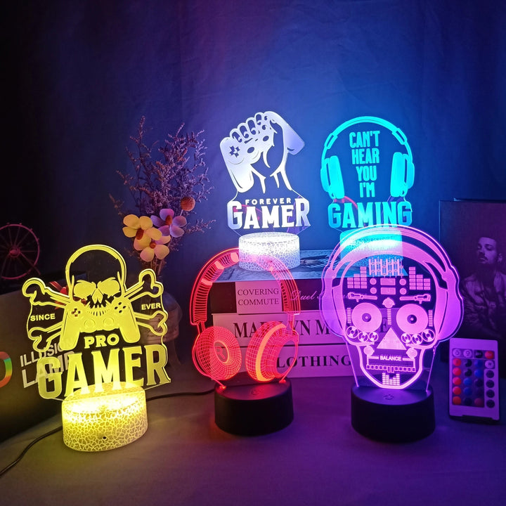 Gamer 3D LED-lamper | Skanto