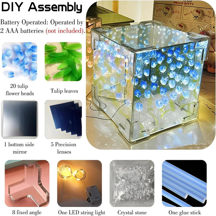 3D Tulip DIY Skantoomster Cube Nattlampe | Skanto