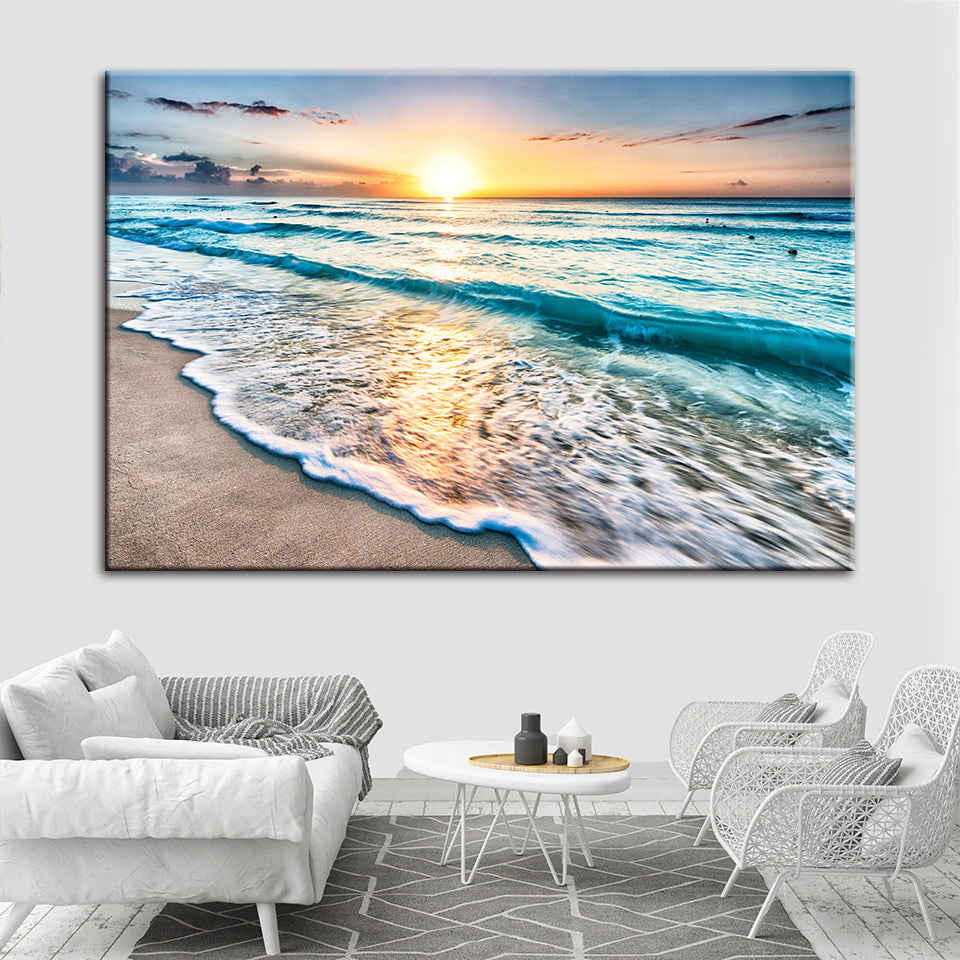 Solrik strand i Florida – lerretsbilde
