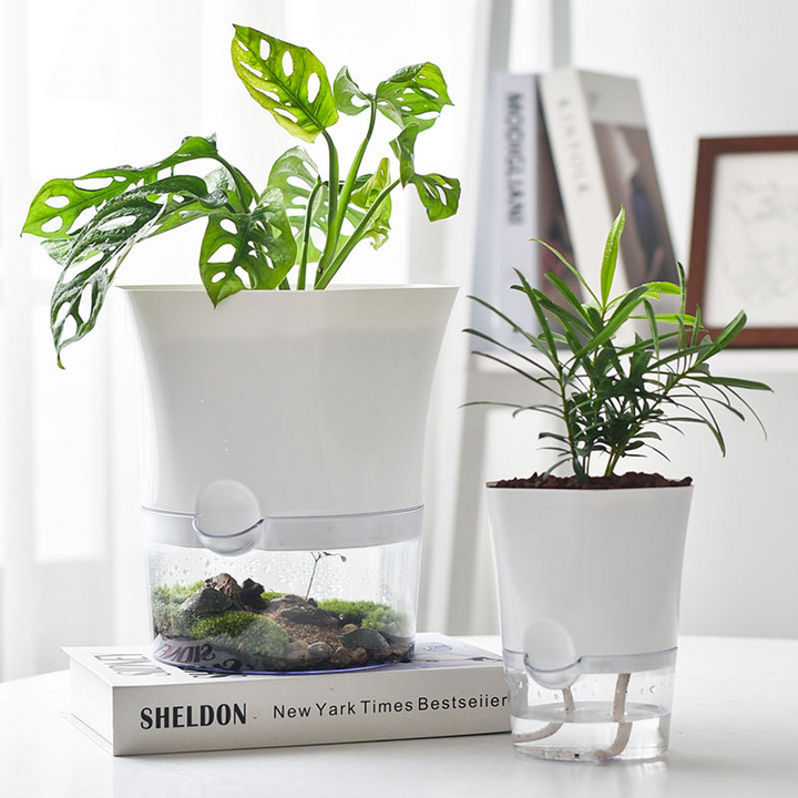 Skanto | Blomsterpotte med vannbeholder – Selvvannende blomsterpotte for stueplanter