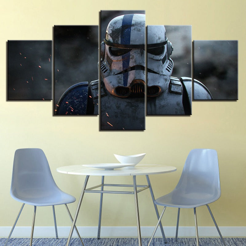 Stormtrooper Star Wars – 5-delt lerretsbilde – Høyoppløselig trykk