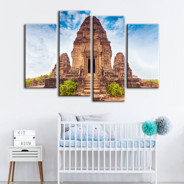 Ancient Temple 4 Piece - Canvas Wall Art Painting | Skanto