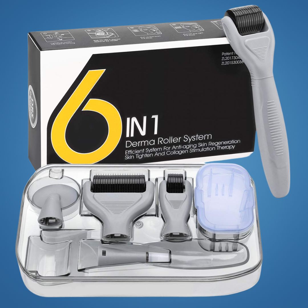 DermaGlow Mikronål Derma Roller Sett – Anti-Aging – Titan Nåler – Hjemmepleie for Kvinner Skanto